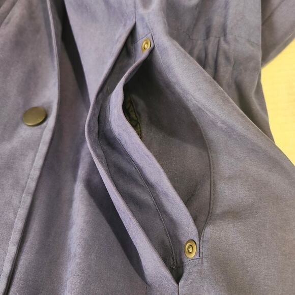 FSL Collection Women's Zip Up Detachable Hood Pockets Blue Lined Jacket Medium - Picture 9 of 16